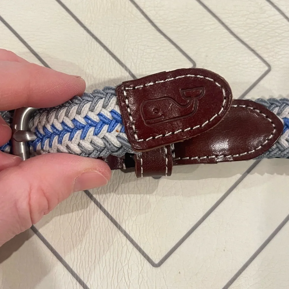 Vineyard Vines Woven Leather Belt
